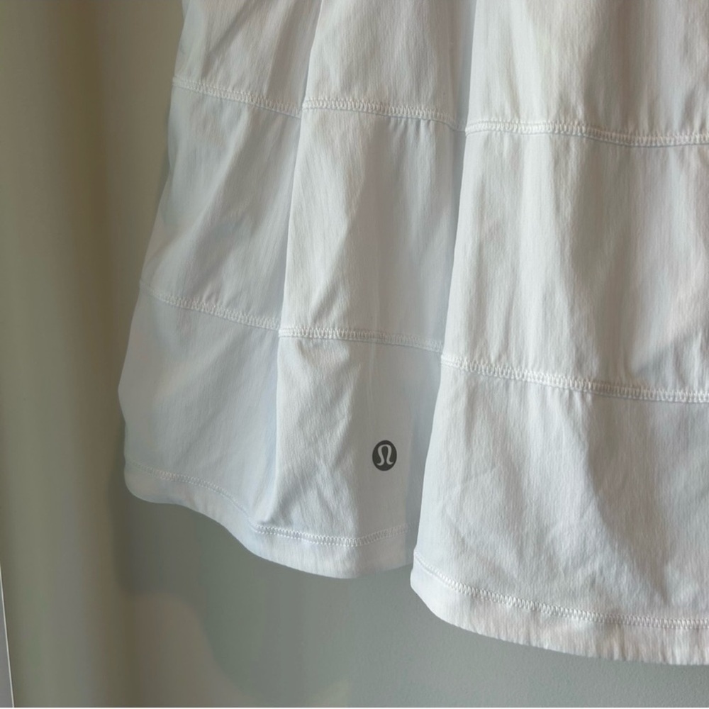 lululemon pace rival skirt regular 8 running yoga tennis EUC athleasure white​​ - Picture 6 of 10